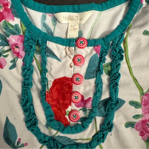 Matilda Jane Make Believe Woodland Wonders Dress Girls Size 4 Retired Floral - Picture 2 of 7
